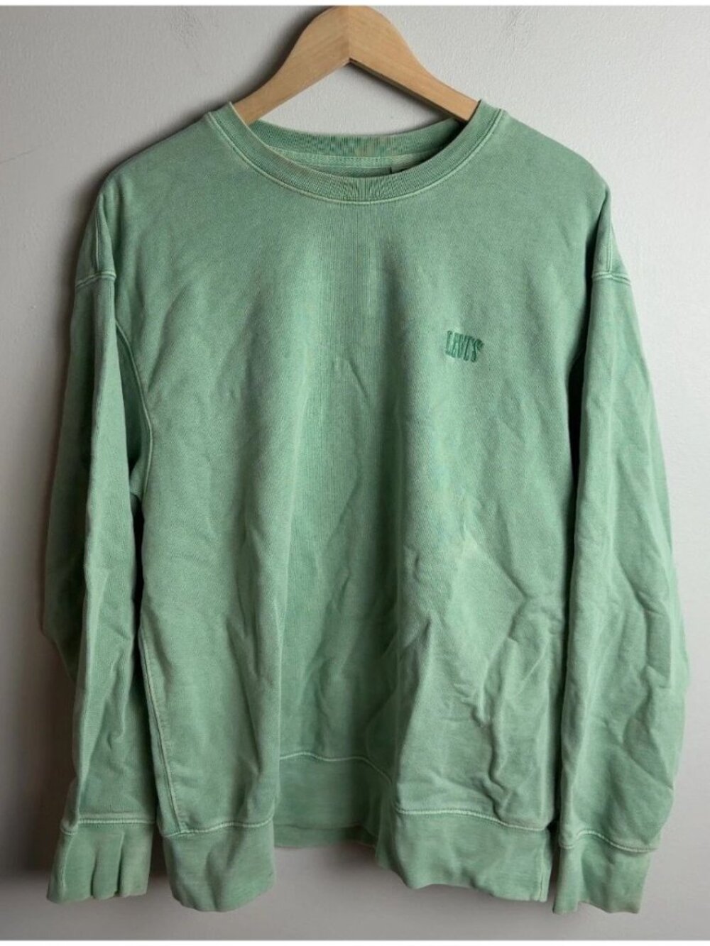 Levi's Mint Green Crewneck Sweatshirt Size Large 100% Cotton Men’s
